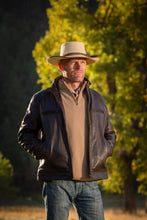 Load image into Gallery viewer, Premium goat leather Houston Concealed Carry Jacket with reinforced stitching, two concealed carry holsters, and magazine pockets for convenience.