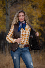 Load image into Gallery viewer, Stay stylish and protected with the Oakley Concealed Carry Leather Vest, featuring premium goatskin leather, reinforced stitching, and concealed carry holsters.