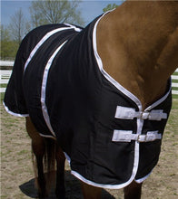 Load image into Gallery viewer, This Day-Nite Sheet is 65% polyester/35% cotton, with a contoured rump, two surcingle, and white trim.