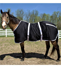 Load image into Gallery viewer, Day-Nite Sheet made from 65% polyester/35% cotton blend. Features two surcingle, a two-buckle front, and white trim.