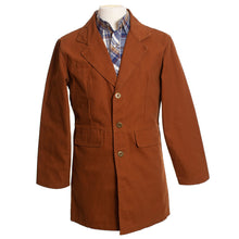 Load image into Gallery viewer, Classic Canvas Frock Coat with reinforced stitching, satin lining, waist flap pockets, and chest welt pocket.