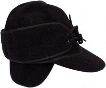 Load image into Gallery viewer, Crafted from Australian wool, the MacKenzie Wool Hat offers a quilted satin lining and fold-down ear flaps, perfect for outdoor activities in winter.