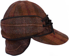 Load image into Gallery viewer, The MacKenzie Wool Hat features a quilted satin lining, fold-down ear flaps, and Australian wool, offering comfort and warmth in harsh outdoor weather.