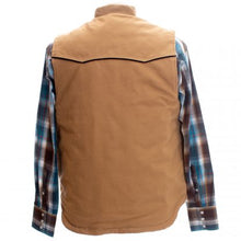 Load image into Gallery viewer, Mountain Canvas Vest is crafted with a quilted polyester lining, keeping you warm and stylish in the cold.