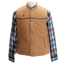 Load image into Gallery viewer, The Mountain Canvas Vest is reinforced with stitching throughout for extra durability in tough conditions.