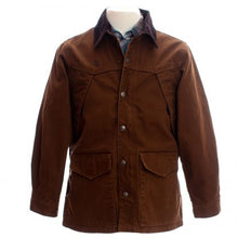 Load image into Gallery viewer, Durable Sagebrush Canvas Jacket features polyester satin lining, YKK zipper, and storm flap for added protection.