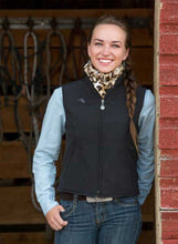Load image into Gallery viewer, Women's Ashley Soft Shell Vest - Front View showcasing breathable, water-resistant fabric with a durable YKK zipper and fleece-lined pockets.