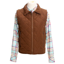 Load image into Gallery viewer, Women's Savannah Quilted Vest with water-resistant fabric, YKK zipper, reinforced stitching, and adjustable waist strap for a sleek, functional design.
