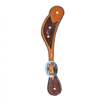 382-AE Spur Straps With Antique Elephant Inlay