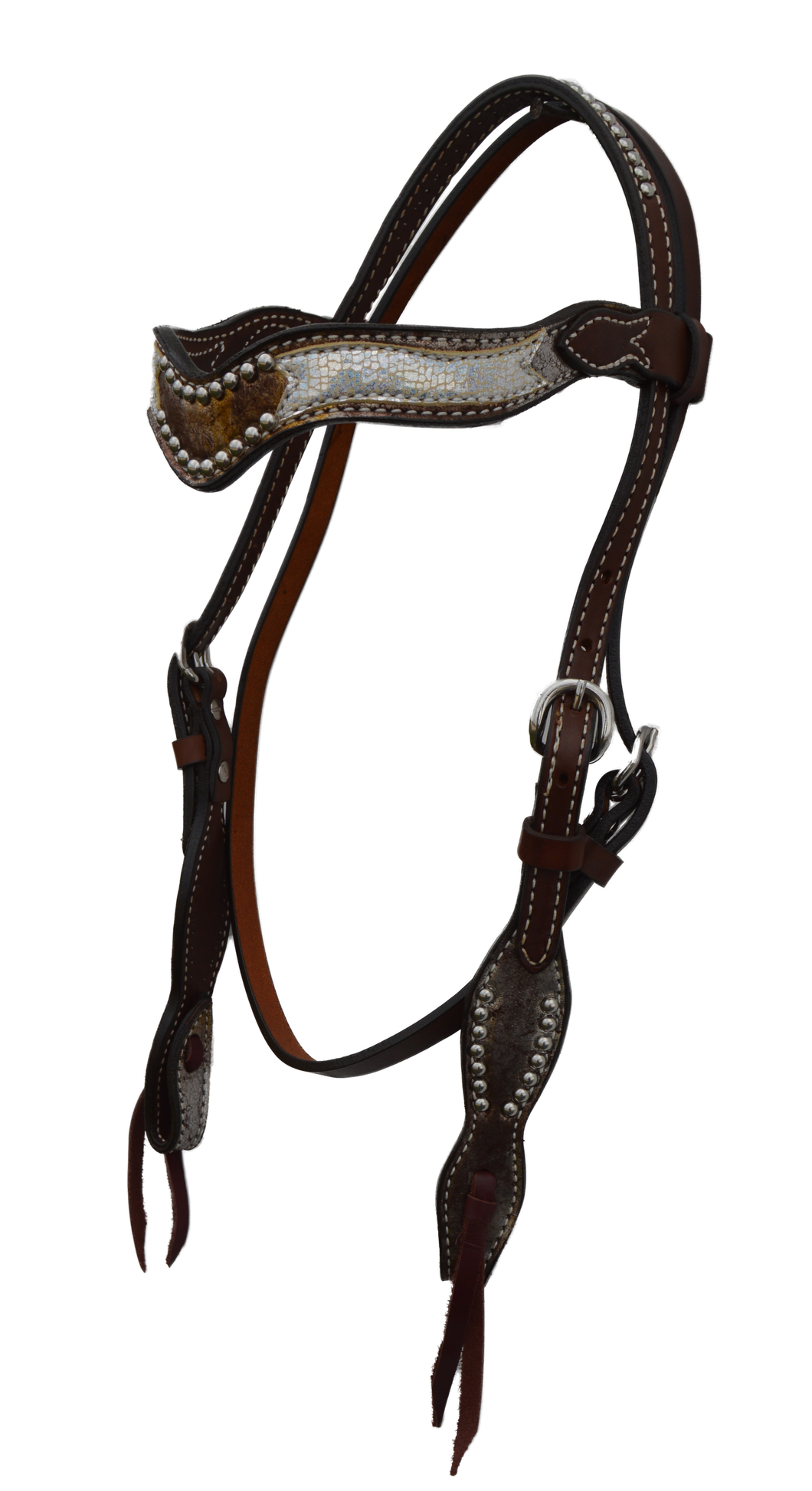  Wave Headstall With Vintage Metallic Background