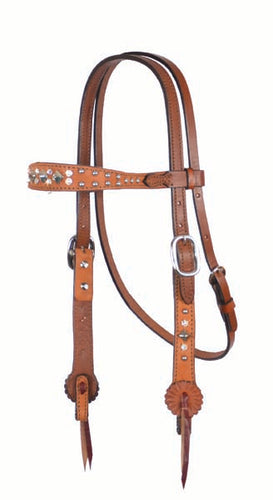  Contoured Headstall With Rough Out and Spotting