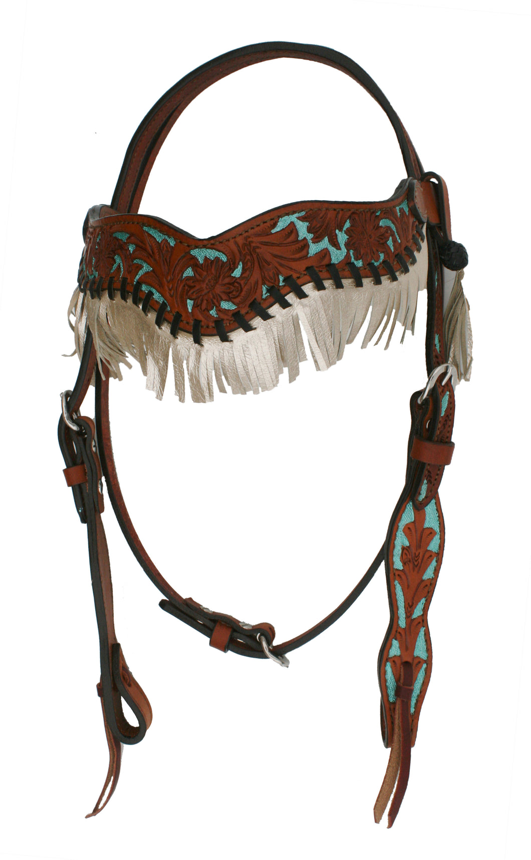 Metallic Fringe Headstall