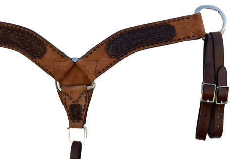 Breast Collar With double Tugs and Buck Stitching