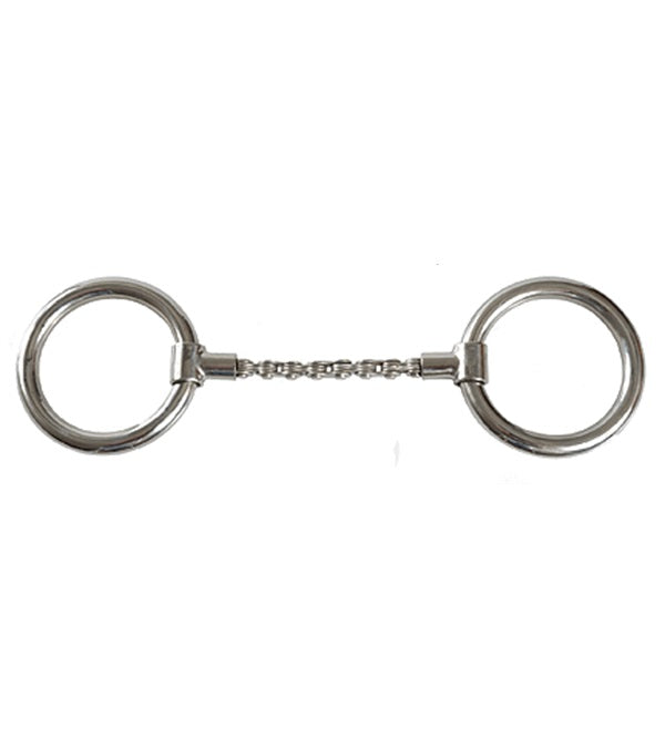 Bike Chain Ring Snaffle Bit with stainless steel rings and 5