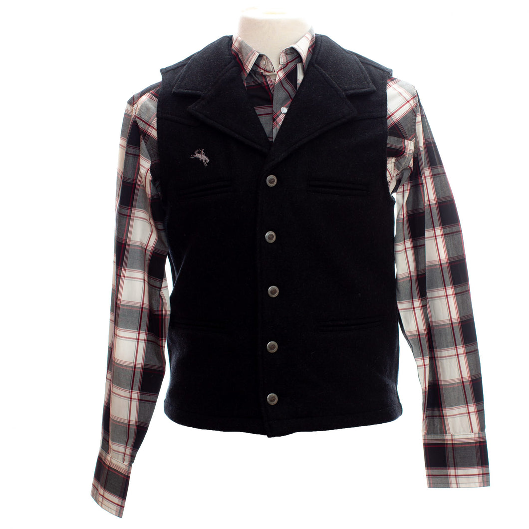 Buckaroo black Wool Vest