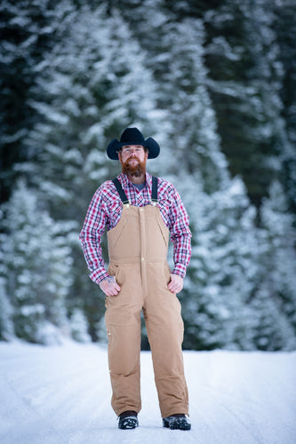 Canvas Bib Overalls with Quilted Lining