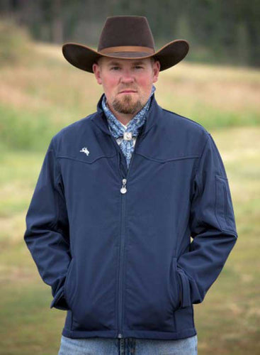 Colter Soft Shell Jacket made from laminated breathable fabric, water-resistant with a Western Yoke design.