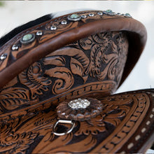 Load image into Gallery viewer, 14&quot; Cow Alamo Air Barrel Saddle