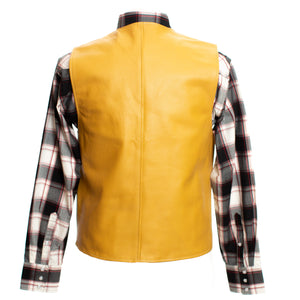 Straw tan Drover Concealed Carry Leather Vest