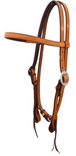 Headstall in Light Leather, Lined with Latigo Leather