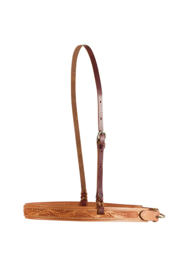 Elite Golden Noseband Floral Tooled