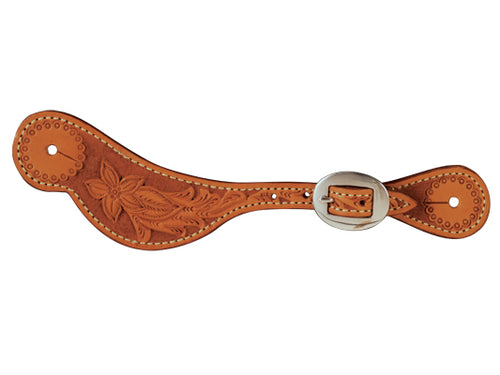 Elite Men's Spur Straps With Floral Tooling