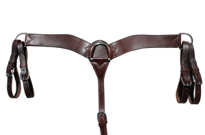 Elite Chocolate, Latigo Lined Breast Collar With Double Tugs