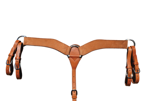 Elite Roughout, Latigo Lined Breast Collar With Double Tugs