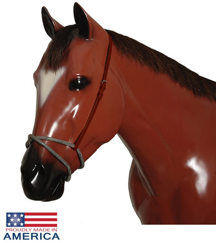 Leather Rubber Figure 8 Noseband