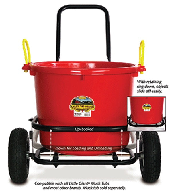 Muck Cart with Large Pneumatic Tires - Durable cart with heavy-duty tires for easy maneuvering over any terrain.