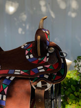 Load image into Gallery viewer, Aztec horse saddle