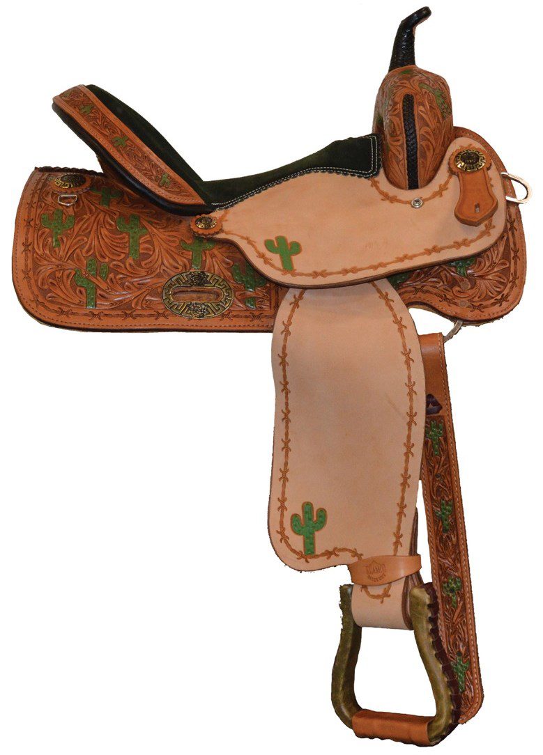 SD-13 Youth Cactus This Barrel Saddle