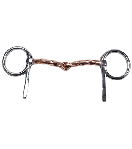 Slow Twist Copper Snaffle Bit