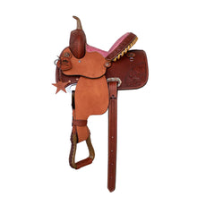 Load image into Gallery viewer, 10&quot; Youth Rose Barrel Saddle